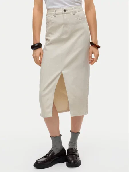 Vero Moda Джинсова спідниця Veri бежевий