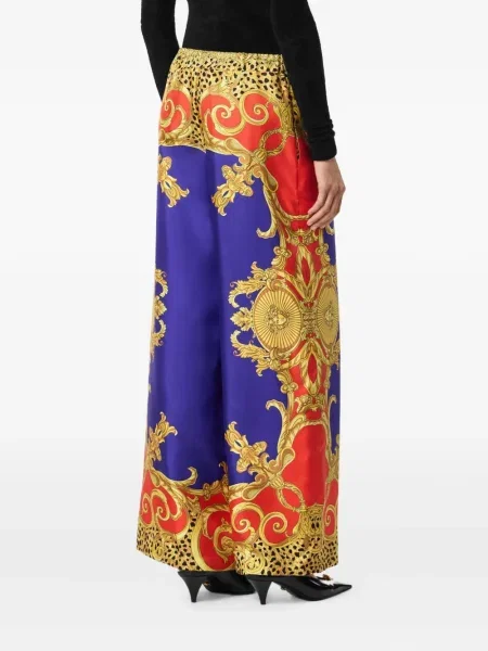 Pantaloni Versace cu imagine violet