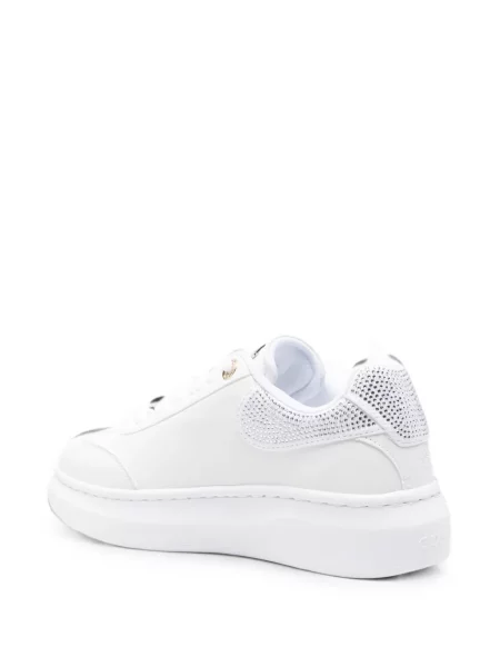 Sneakerși Guess din piele alb