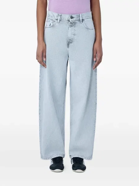 Blugi cu picior larg Carhartt Wip cu 5 buzunare alb