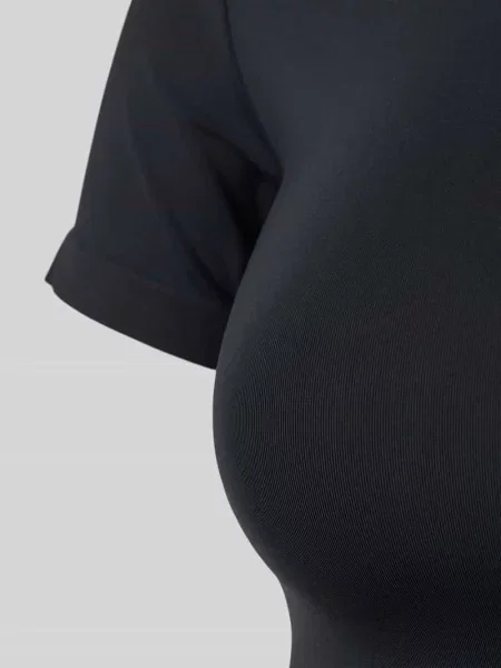 Krótki T-shirt z okrągłym dekoltem Organic Basics czarna