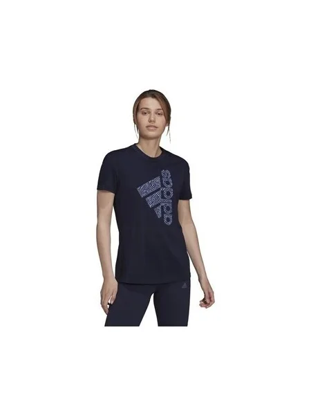 Tricou Adidas cu model zebră cu autograf albastru
