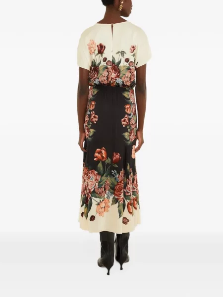 Scurt rochie maxi Farm Rio cu model floral negru