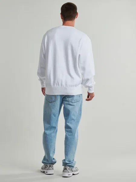 Hanorac crewneck Champion alb