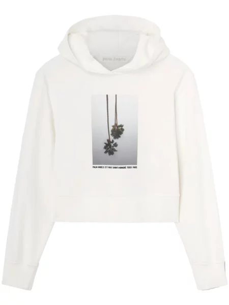Mikina s kapucí Palm Angels bílá