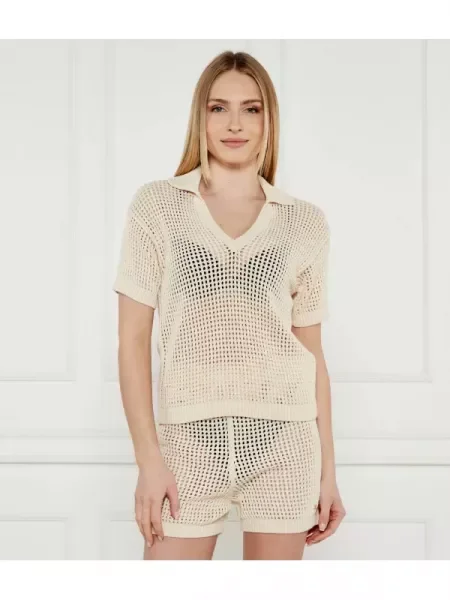 Tommy Hilfiger Tenisz póló bézs
