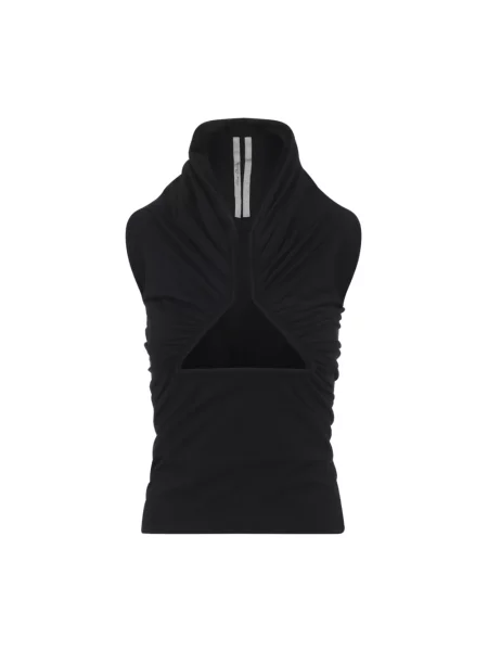 Top Rick Owens z dżerseju czarny