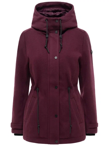 NAVAHOO Palton de primăvară-toamnă Lächelstern vin roșu
