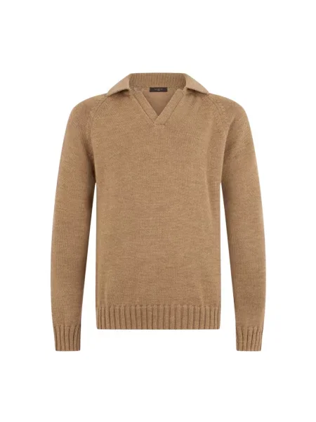 Sweter Zanone wełniany beżowy