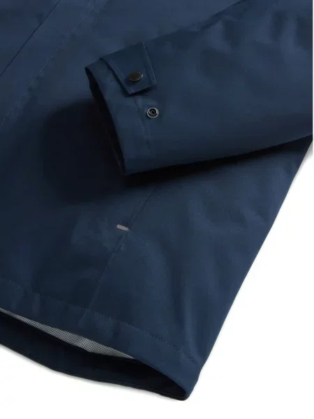 Geacă Woolrich cu glugă albastru