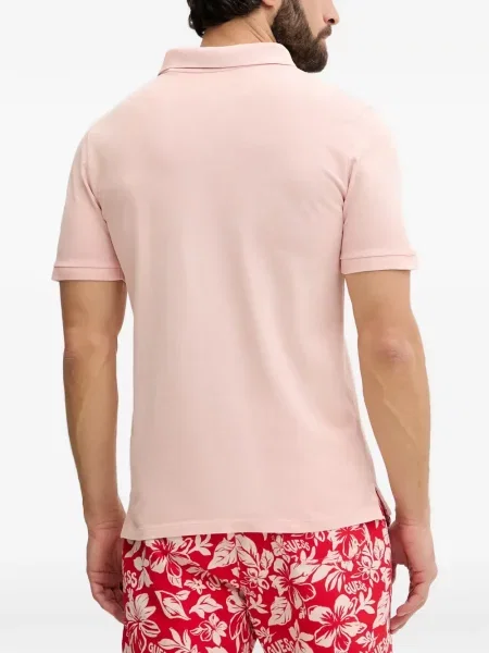 Tricou polo Guess cu autograf roz
