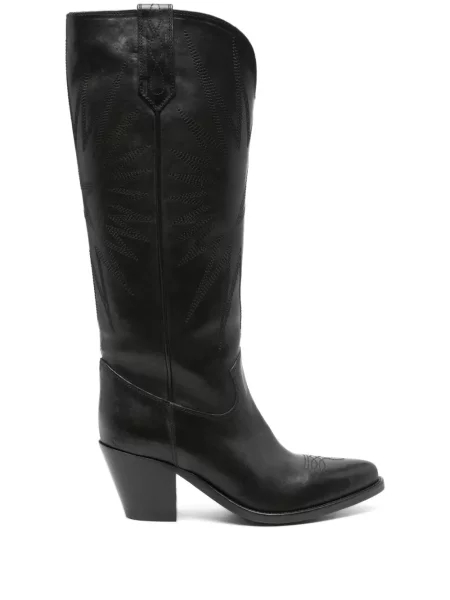 Botine Golden Goose din piele cowboy negru
