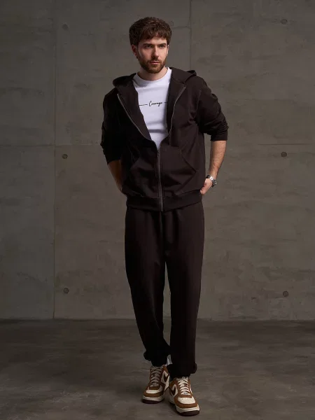 Спортивні штани ISSA Plus темно-коричневий коричневі