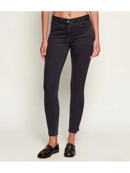 Leggings Patrizia Pepe cu talie joasă negru