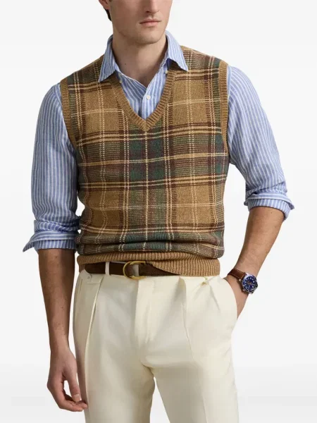 Haftowana koszulka polo Polo Ralph Lauren w paski ze sznurkiem niebieska
