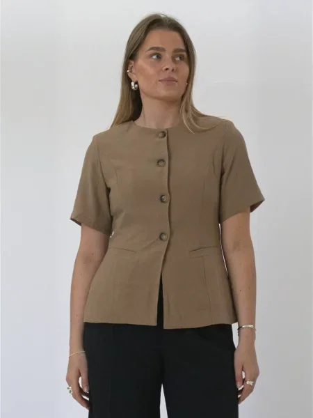 TEESHOPPEN Sacou Isolde deschis maro