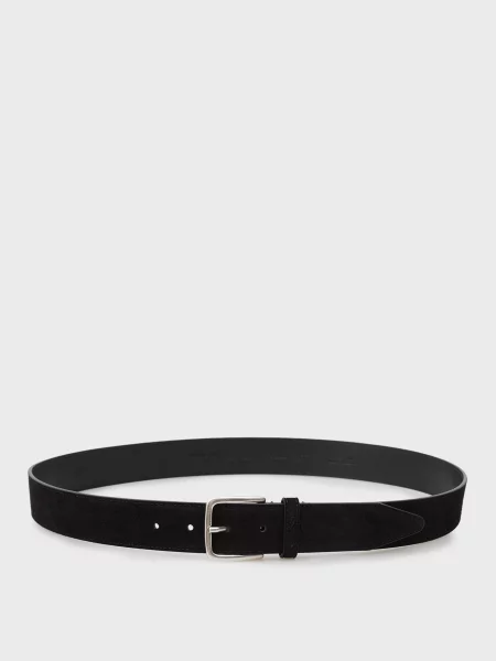 Замшевый классический ремень Gant черный