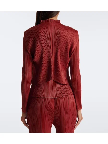Kardigán Pleats Please Issey Miyake oranžová