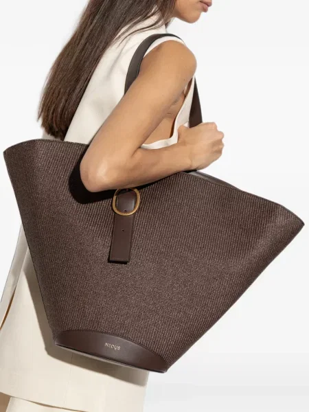 Geantă shopper Neous din piele maro