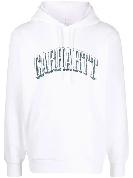Hanorac cu glugă Carhartt Wip cu imagine alb