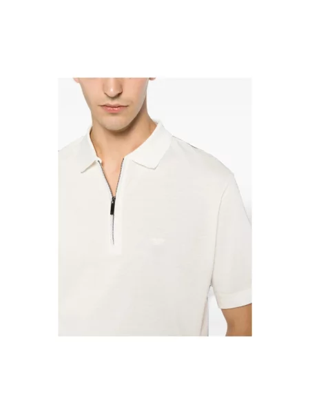 Koszulka polo Emporio Armani biała