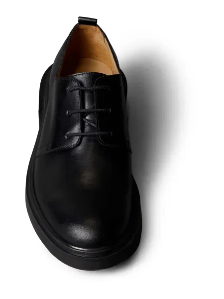 Calvin Klein Pantofi Cupped Postman Derby Laceup Lth negru