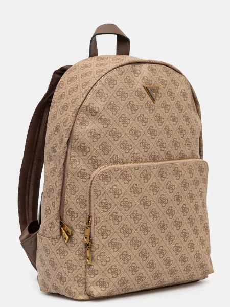 Рюкзак Guess MILANO великий візерунок HMMILO бежевий