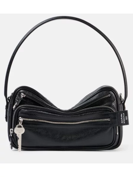 Geanta de piele Acne Studios din piele negru