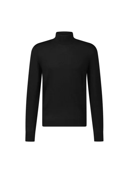 Sweter z golfem Gran Sasso wełniany do golfa czarny