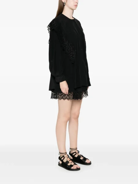 Cămașă Simone Rocha din dantelă negru