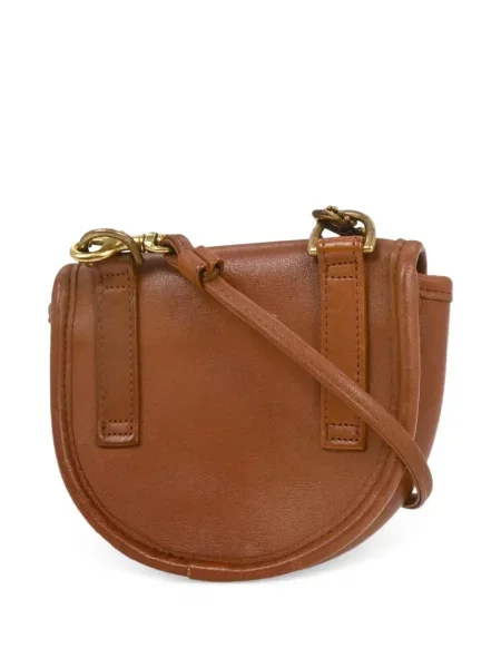 Mini curea Coach din piele mini maro