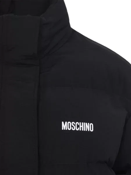 Geacă cu puf Moschino cu imagine negru
