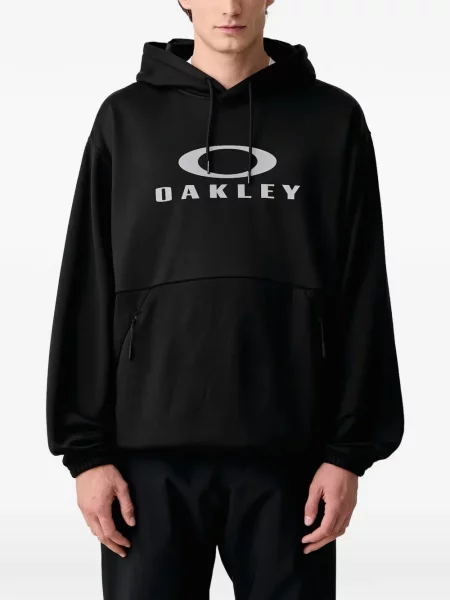 Hanorac cu glugă Oakley cu imagine cu cordon negru