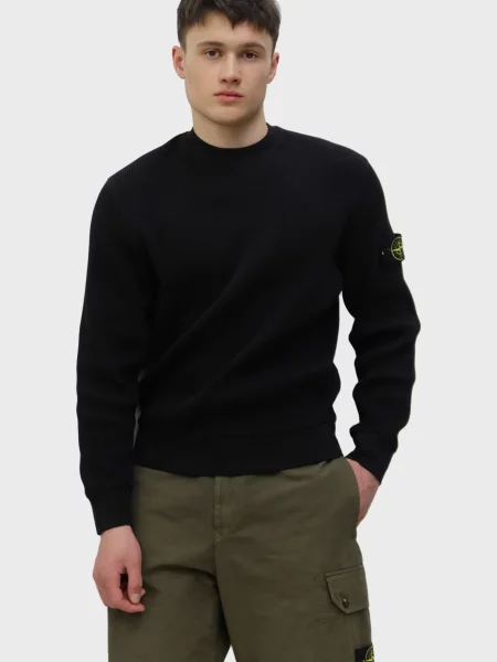 Світшот Stone Island з камінням чорний