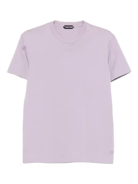 Tricou Tom Ford cu decolteu rotund scurt violet