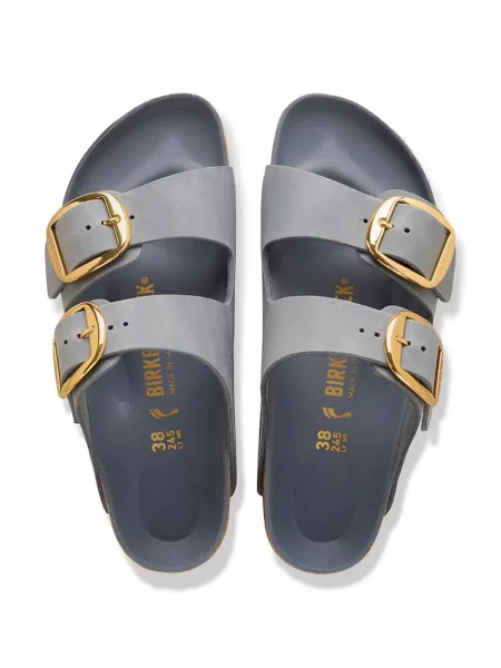 Кожаные шлепанцы Birkenstock с пряжкой