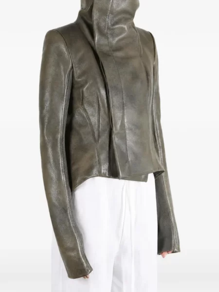Geanta de piele Rick Owens asimetrică verde