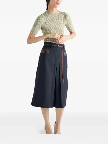 Pulover Prada tricotate scurt verde