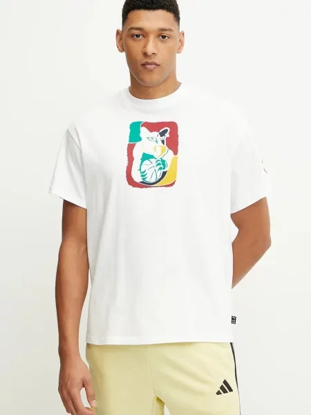 Tričko Puma Dylan Exhibit s potiskem bílá