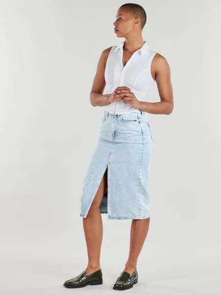 Fustă din denim Pepe Jeans albastru