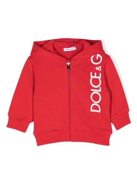 Bluza z kapturem dziecięca Dolce And Gabbana czerwona