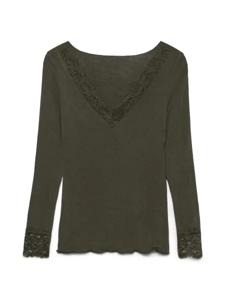VERO MODA Tricou VMSkye închis verde