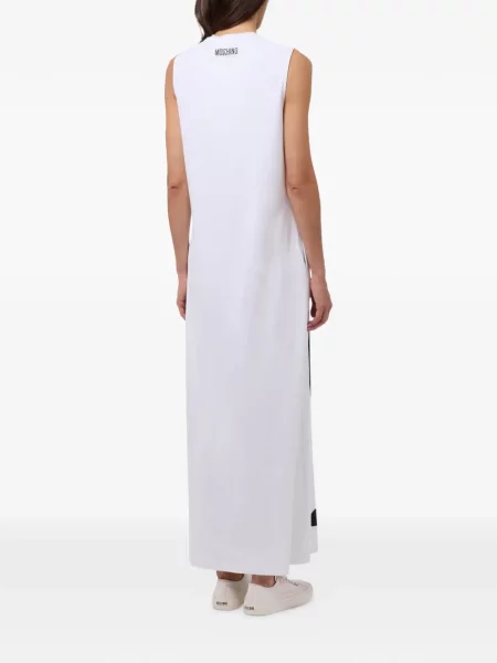 Αμάνικη μάξι φόρεμα Moschino με σχέδιο λευκό