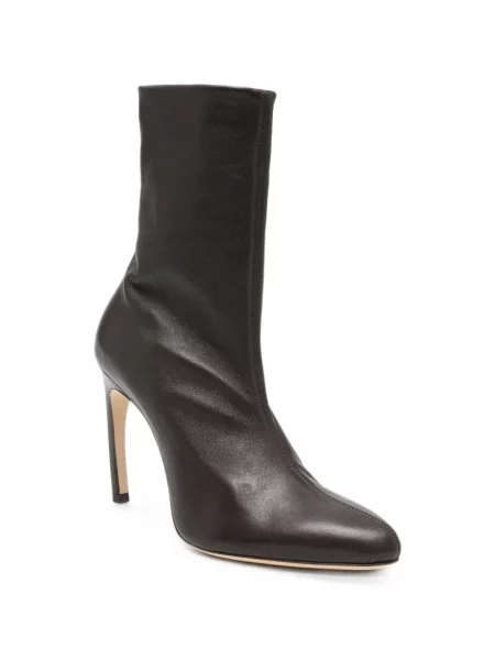 Botine Victoria Beckham din piele maro