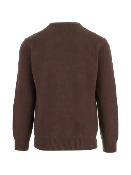 Pulover Mc2 Saint Barth cu broderie maro