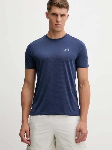 Тениска за бягане Under Armour Launch с изчистен дизайн черно