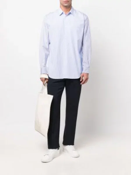 Dryžuota marškiniai Comme Des Garçons Shirt mėlyna