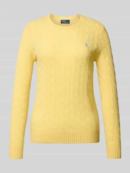 Sweter Polo Ralph Lauren z logo żółty