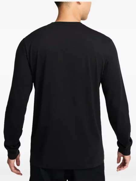 Lung tricou Nike cu buline din fleece negru