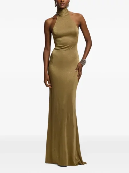 Rochie Ralph Lauren Collection din jerseu galben
